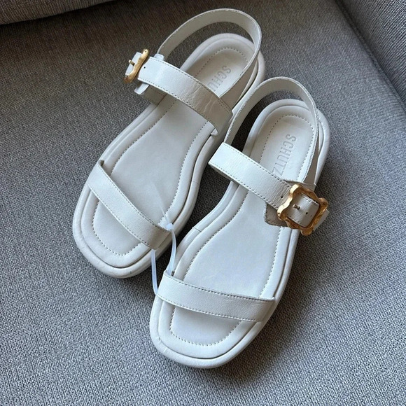 NWOT SCHUTZ Wavy Flatform Sandals - size 7.5 - Picture 4 of 8